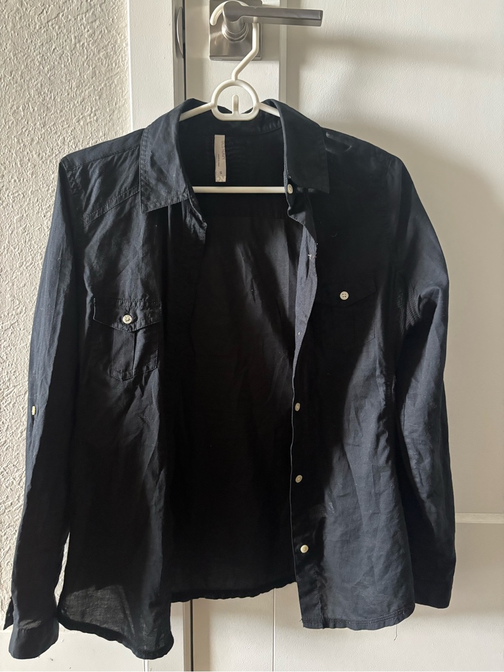 Old Navy Black Lightweight Button-Up Shirt Jacket